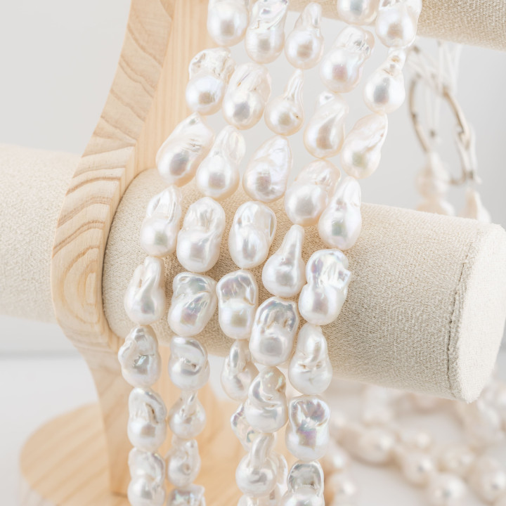 Baroque Teardrop River Pearls (NWE) 80-85gr Λευκό