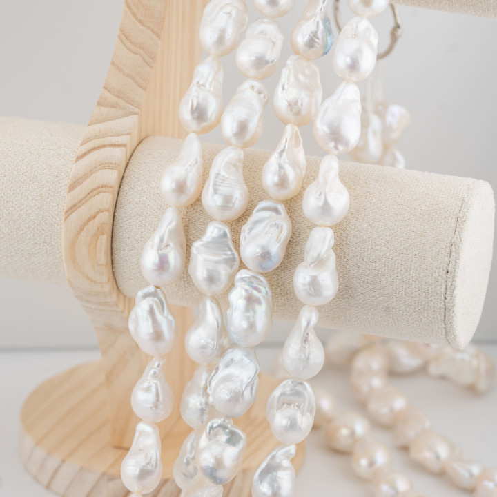 Perle Di Fiume Barocche (YED) 80-85gr 12-14mm Bianco