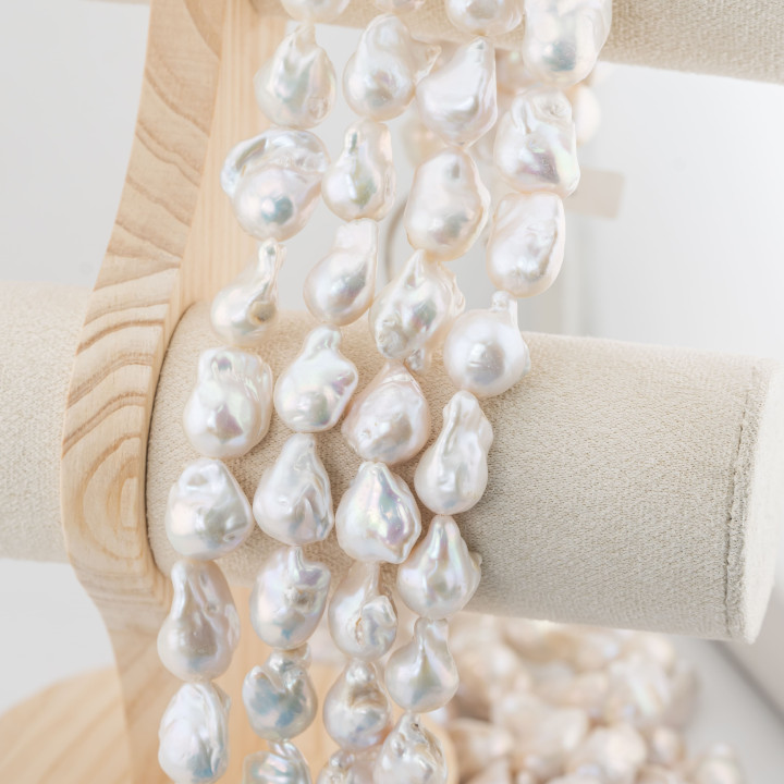 Baroque Drop River Pearls (NQS) 90-100gr White