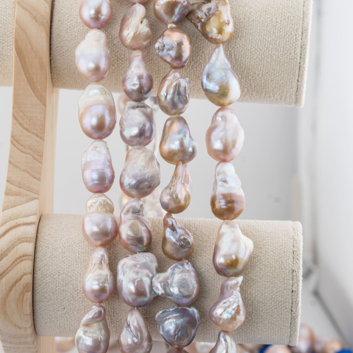Perle Di Fiume Barocche A Goccia (NBQ) 90-100gr 13-16mm Rosa