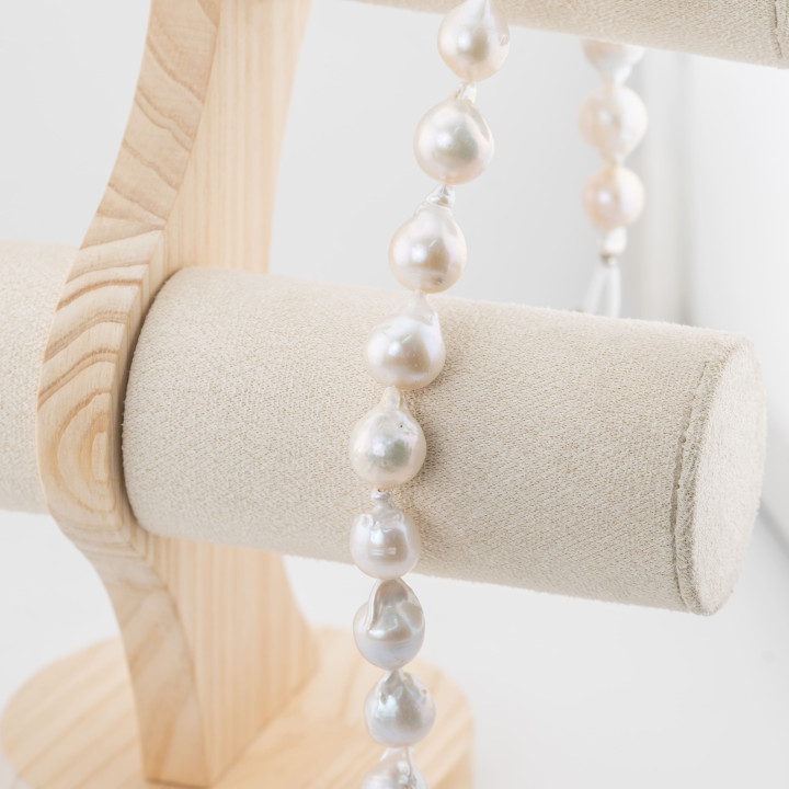 Perles de rivière baroques en forme de larme (YNG) 80-90gr