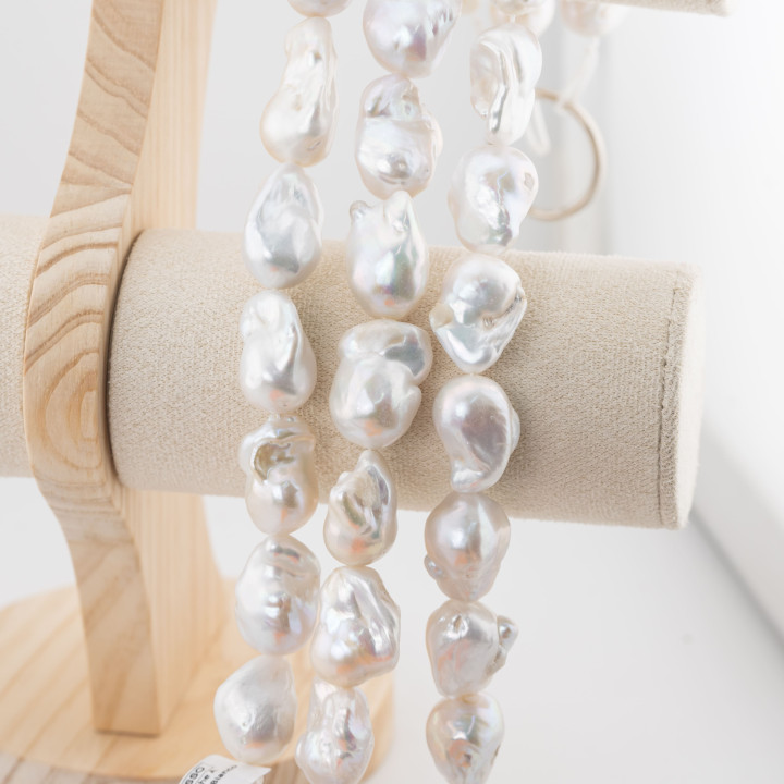 Baroque Drop River Pearls (YNT) 120-130gr White