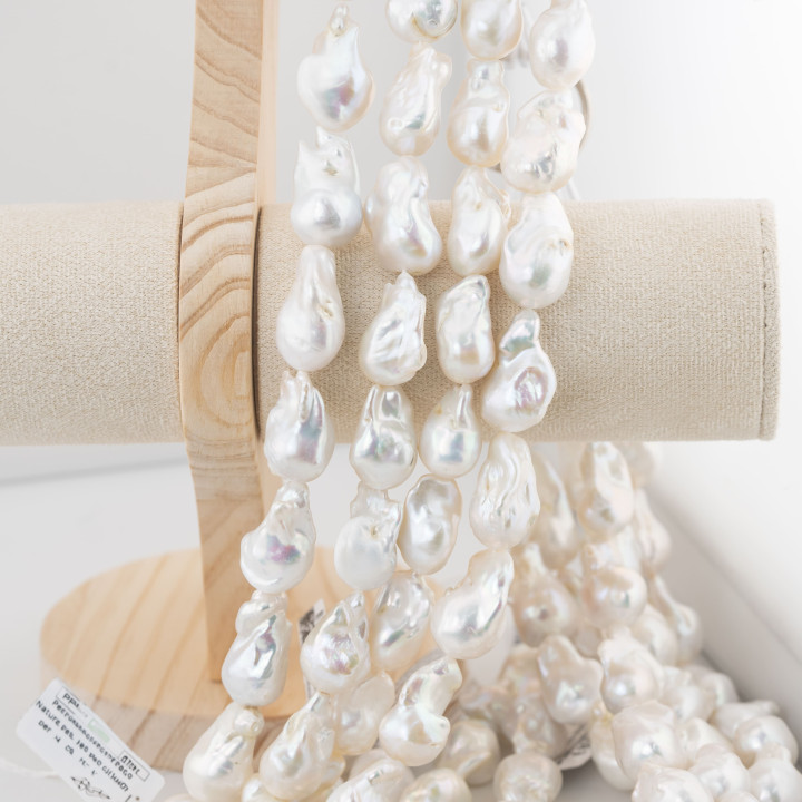 Perle Di Fiume Barocche Naturali TBG Bianco 90-100gr per Creazioni Gioielli DIY