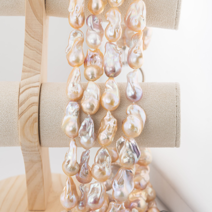 Perle Di Fiume Barocche Naturali TBG Bronzo Iridescente 80-90gr per Creazioni Gioielli DIY