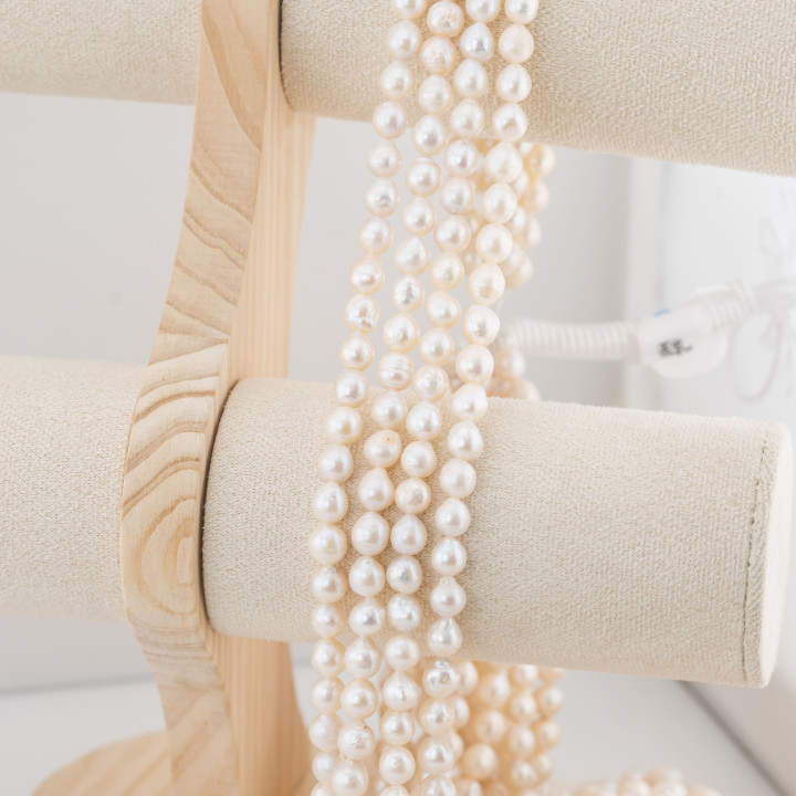 Perle Di Fiume Barocche Goccine 7-7,5mm