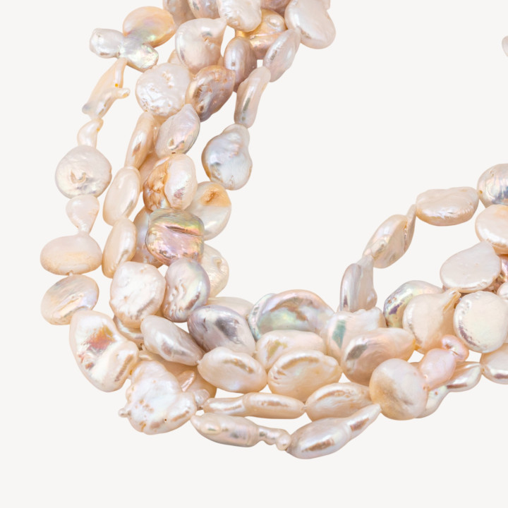 Perle Di Fiume Barocche Keshi Piatte