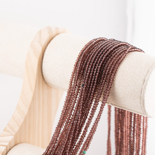 Perline Di Cristalli Rondelle Sfaccettate 3x2mm 10 FILI Su Filo Di Cotone Pronti all'uso