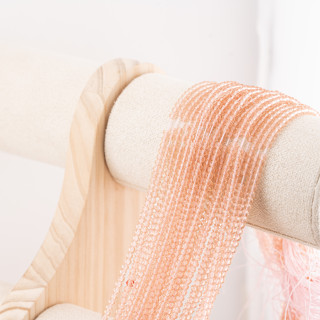 Perline Di Cristalli Rondelle Sfaccettate 3x2mm 10 FILI Su Filo Di Cotone Pronti all'uso