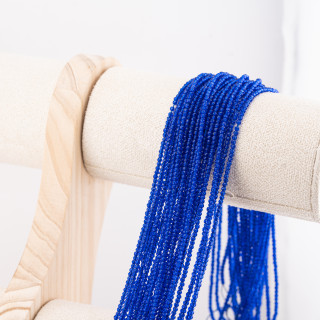 Perline Di Cristalli Rondelle Sfaccettate 3x2mm 10 FILI Su Filo Di Cotone Pronti all'uso