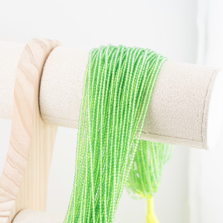 Perline Di Cristalli Rondelle Sfaccettate 3x2mm 10 FILI Su Filo Di Cotone Pronti all'uso