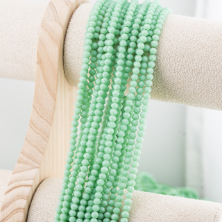 Perline Di Cristalli Rondelle Sfaccettate 4x3mm 10 FILI Su Filo Di Cotone Pronti all'uso