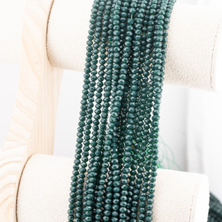 Perline Di Cristalli Rondelle Sfaccettate 4x3mm 10 FILI Su Filo Di Cotone Pronti all'uso