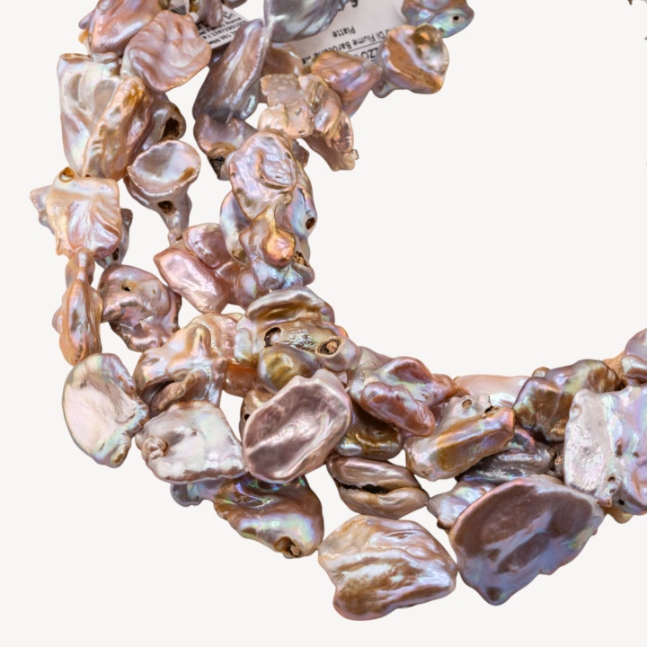 Perle Di Fiume Barocche Keshi Piatte