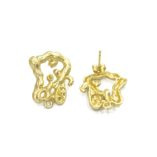 Zamak Stud Σκουλαρίκι Βάση 10 Ζεύγη 19x20mm