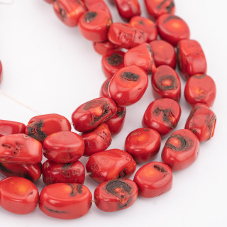 Corallo Bamboo Rosso Sasso Irregolare Scaglie 12-15x18-25mm