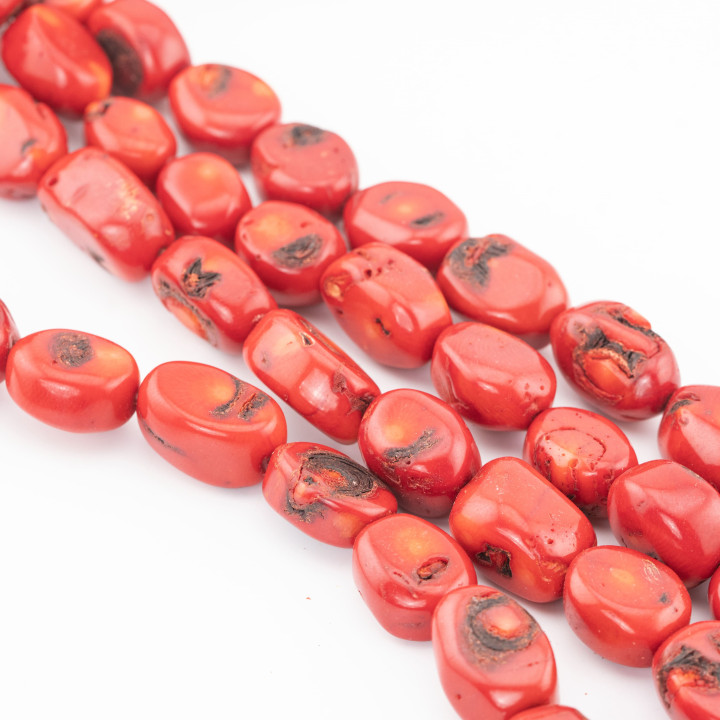 Corallo Bamboo Rosso Sasso Irregolare Scaglie 12-15x18-25mm