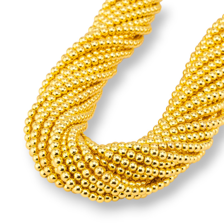 Ematite Oro 18K Tondo Liscio  2mm