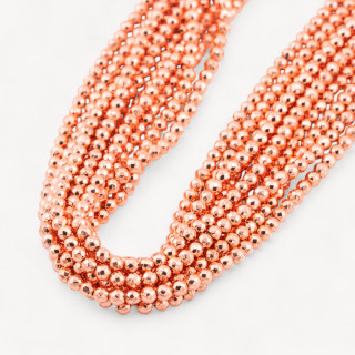 Ematite Oro Rosa Perlina Tonda Sfaccettata 3mm