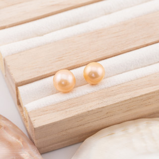 Perle di Fiume 1 Foro Barocche (SEZ)  8.5-9mm 1Paio Rosa