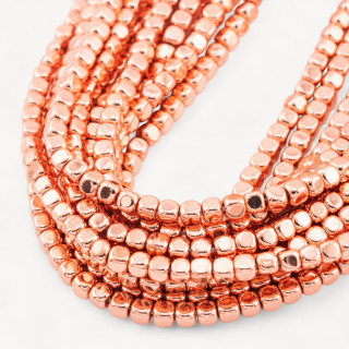 Ematite Oro Rosa Cubo Smussato 3mm