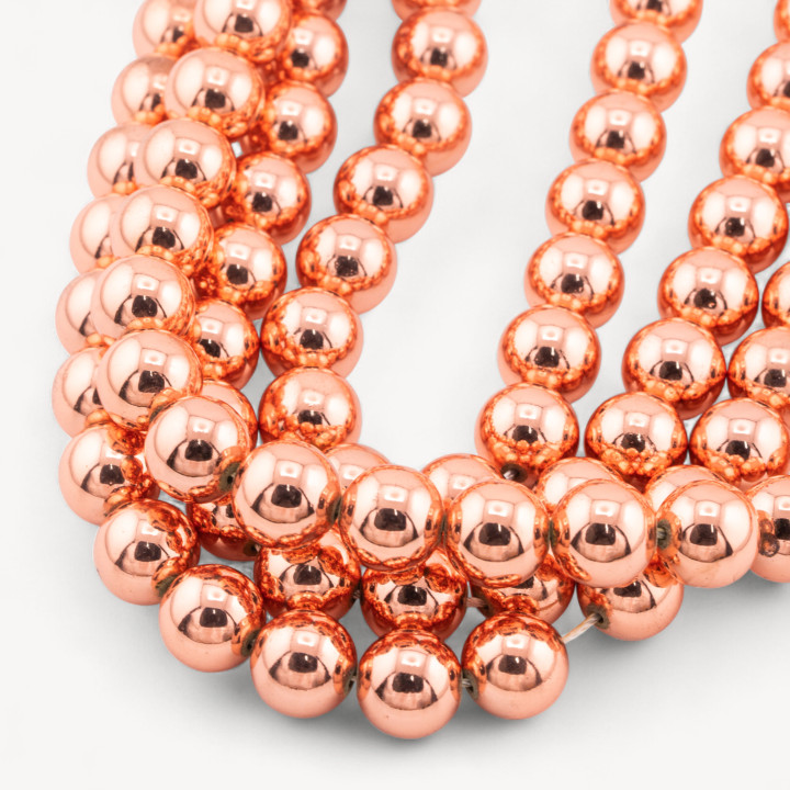 Ematite Oro Rosa Tondo Liscio 12mm