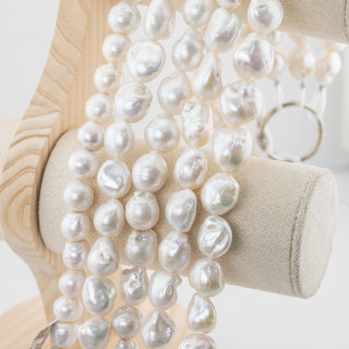 Perle Di Fiume Barocche A Goccia (FWX) 85-90gr Bianco