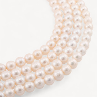 Perle Di Fiume Barocche Tonde 10-11mm Bianco