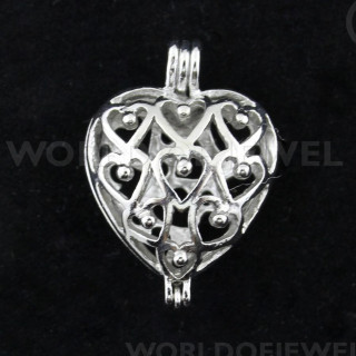Socle Pour Cage Laiton Pendentif Coeur 20x26mm 20pcs