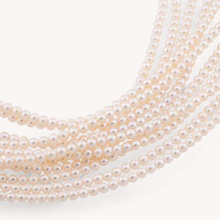 Perle Di Fiume Tonde 4,0-4,25mm AAAA+ Bianco