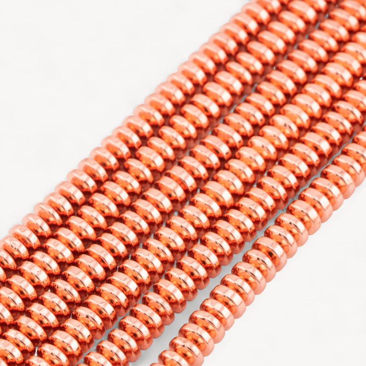 Hematite Rondelle 6x3.0mm Rose Gold