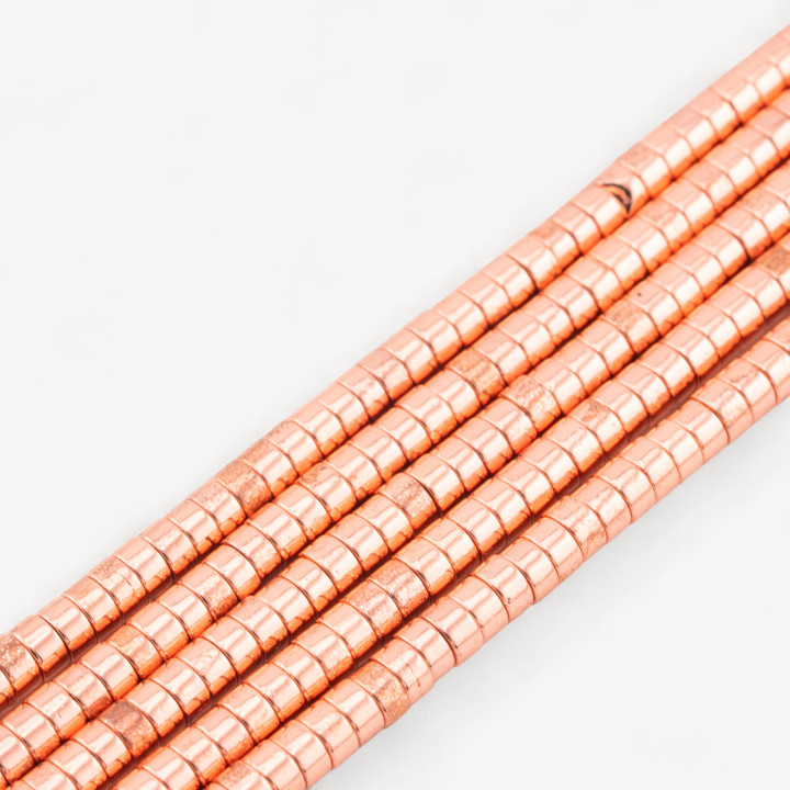 Hämatitscheiben glatte Scheiben 4x2mm Roségold
