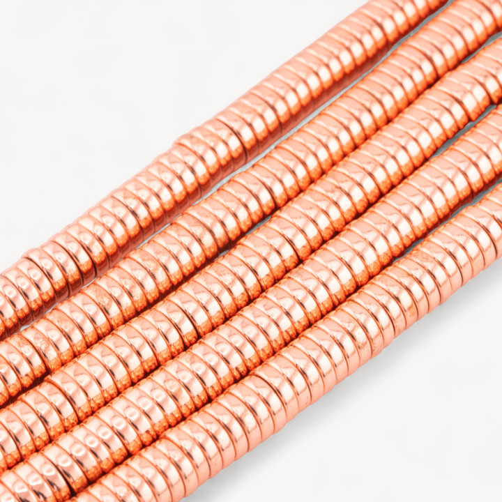Hämatitscheiben glatte Scheiben 8x2mm Roségold