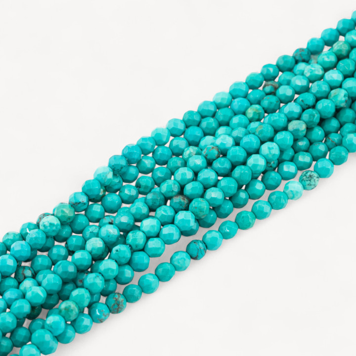 Faceted Stabilized Turquoise 04mm