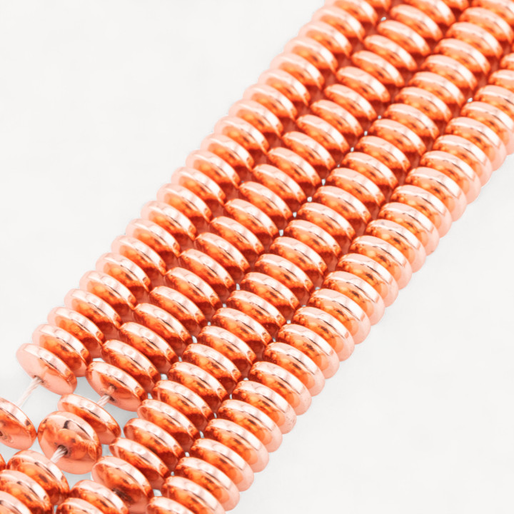 Hämatit Rondelle 10x3,5mm Roségold