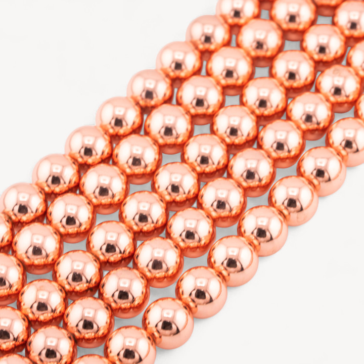 Ematite Oro Rosa Tondo Liscio 10mm