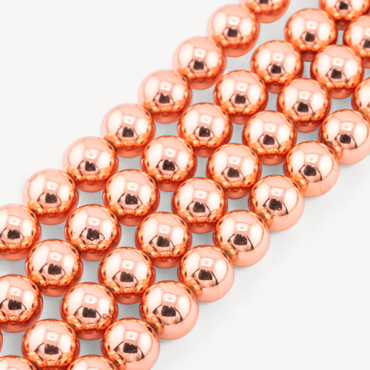 Ematite Oro Rosa Tondo Liscio 12mm