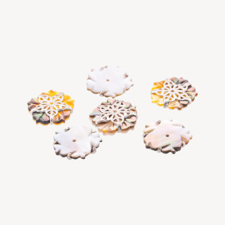 Componente Madreperla Con Foro E Argento 925 6pz