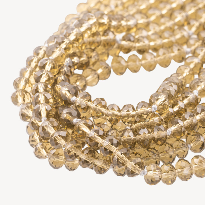 Perline Di Cristalli Rondelle Sfaccettate 8x6mm 170cm