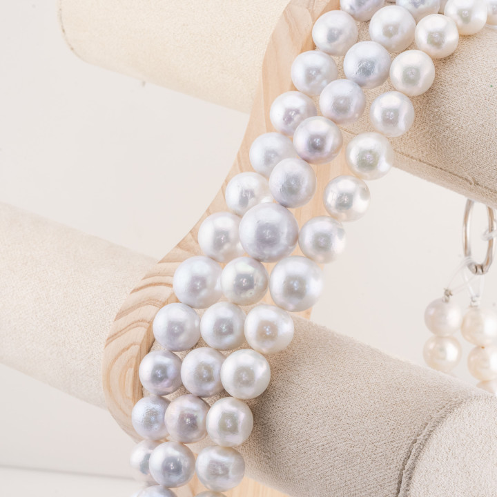 Perle Di Fiume Barocche Naturali Tonde 12-15mm per Creazioni Gioielli DIY