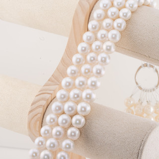 Perle Di Fiume Tonde 11,0-13,0mm Barocche Bianche per Creazioni Gioielli DIY