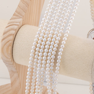 Perle Di Fiume Tonde 4,5-5,0mm AAA Bianco