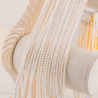 Perle Di Fiume Tonde 3-3,5mm AAA+ Bianco