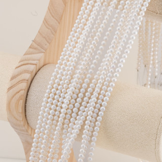 Perle Di Fiume Tonde 3,5-4,0mm AAA+  Bianco