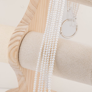 Perle Di Fiume Tonde 3-3,5mm AAA+  Bianco