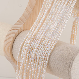 Perle Di Fiume Microperle Chicco Di Riso 2,5-3,0mm AAA Bianco