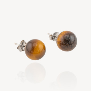 Orecchini Di Argento 925 E Pietre Dure 10mm 1 Coppia