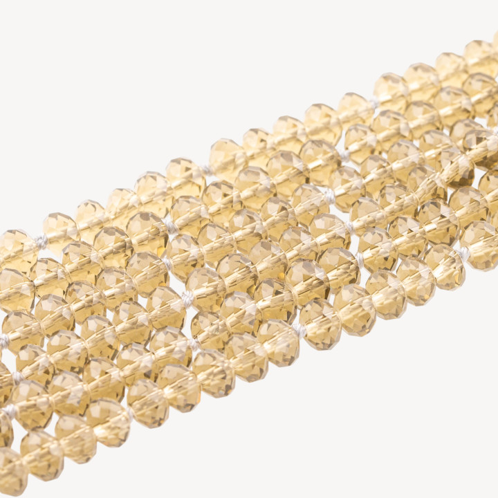 Perline Di Cristalli Rondelle Sfaccettate 8x6mm 170cm