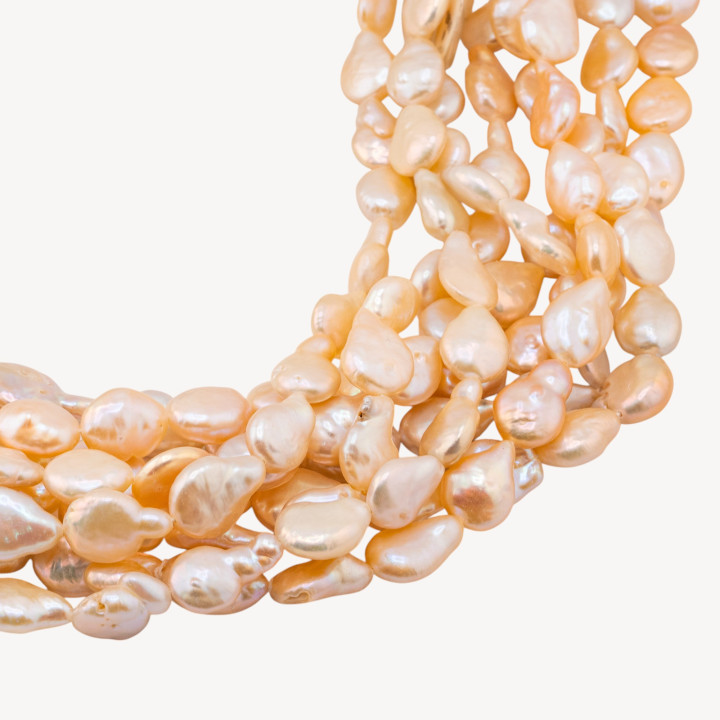 Perle Di Fiume Barocche Piatte Coin 10-14mm