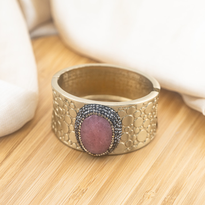 Bracciale in Bronzo Con Pietre e Marcasite Dorato MOD.572