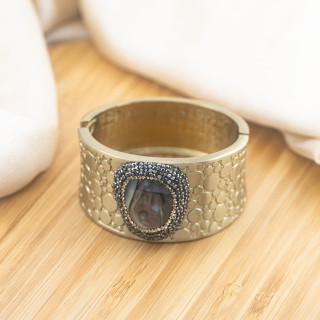 Bracciale in Bronzo Con Pietre e Marcasite Dorato MOD.576